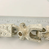 11.5" Pre-owned Sterling Silver 925 Lego Bracelet (98.5g)